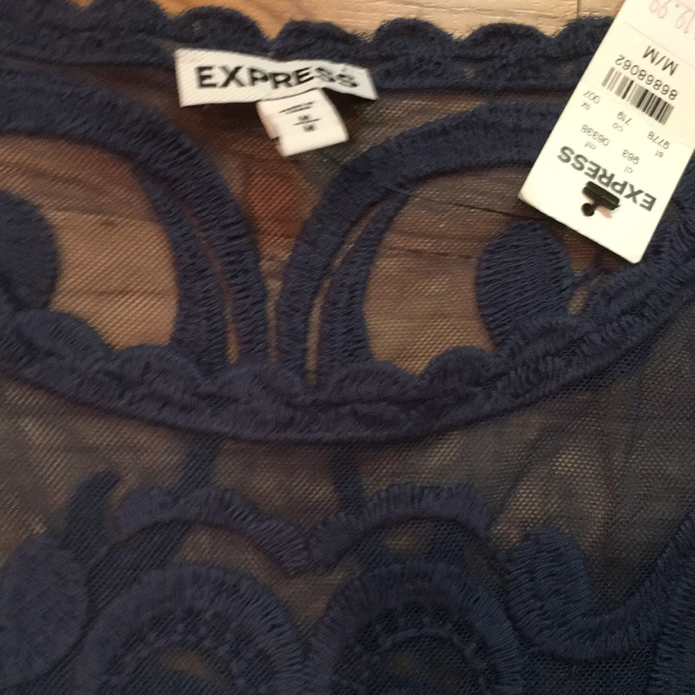 Sheer Lace Embroidered Patterned Top - Picture 2 of 5